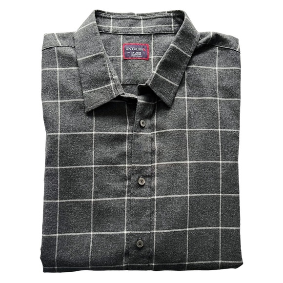 UNTUCKit Other - UNTUCKit Grey Flannel Windowpane Check | XXL
